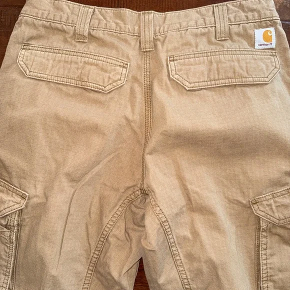 Carhartt Force Relaxed Fit Cargo Pants Mens 34x32 Khaki Workwear Carpenter - Picture 5 of 7
